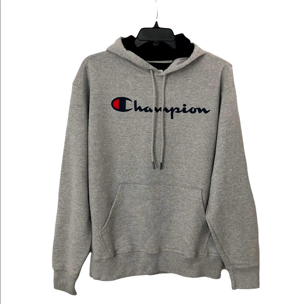Champion Hoodie Sweatshirt Gray Sz M